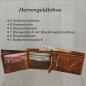 Preview: flevado Voll Leder Herren Ledergeldbörse RFID Schutz Hochwertig und Qualitativ Voll Leder Portemonnaie